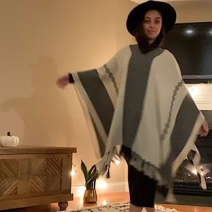 Poncho style sweater
